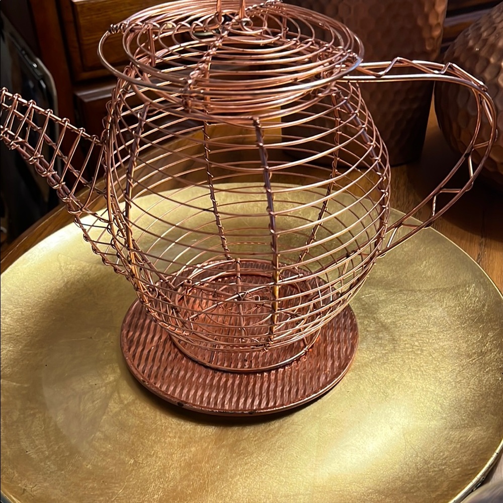 Elegant Copper Wire Tea Pot